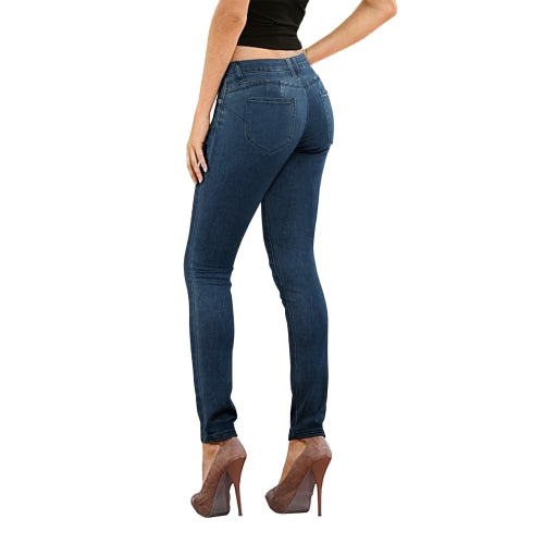 Women's Short Inseam Butt Lift Stretch Jeans