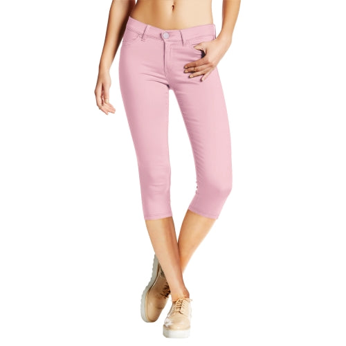Women's Plus Mid-Rise Stretch Denim Capri Jeans