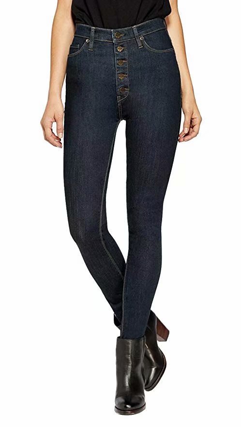 Women's Super Stretch 5 Button High Waist Jeans