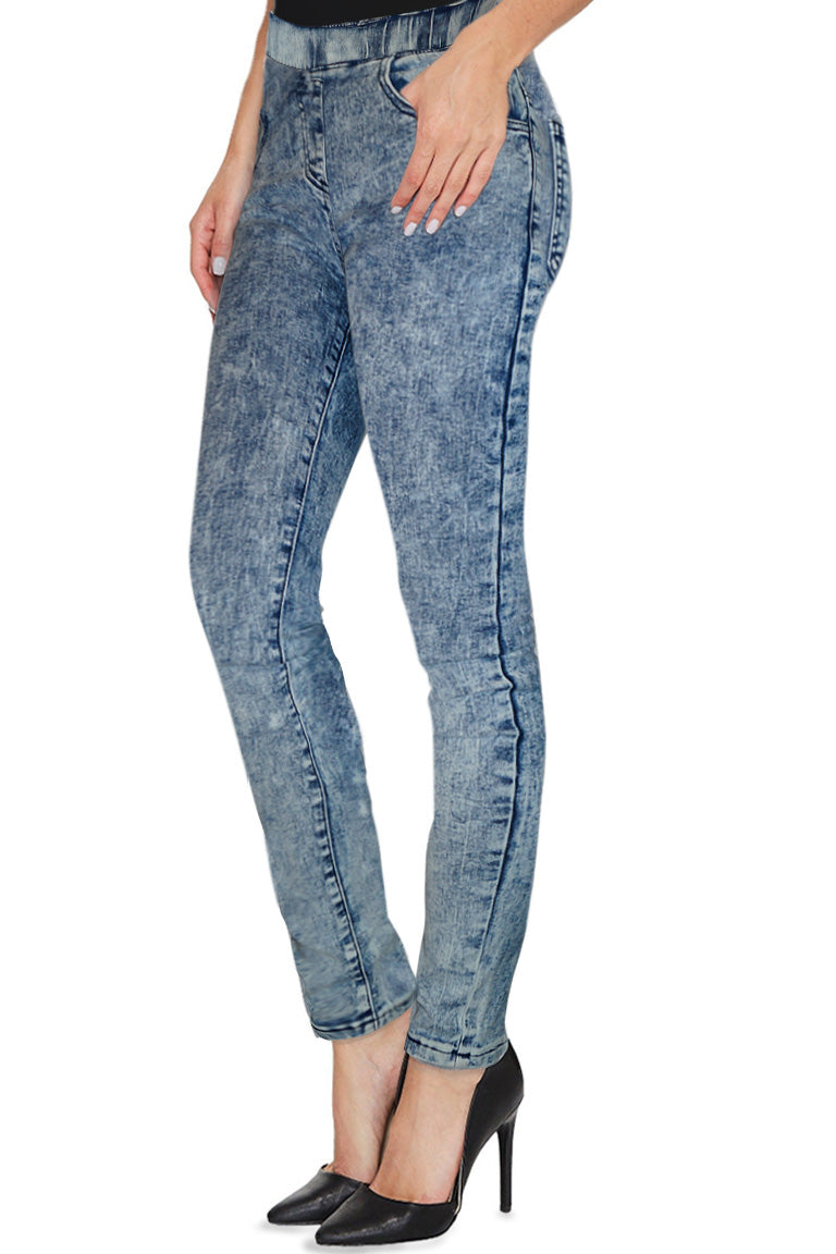 Women's Stretch Skinny Pull On High Waist Jeans