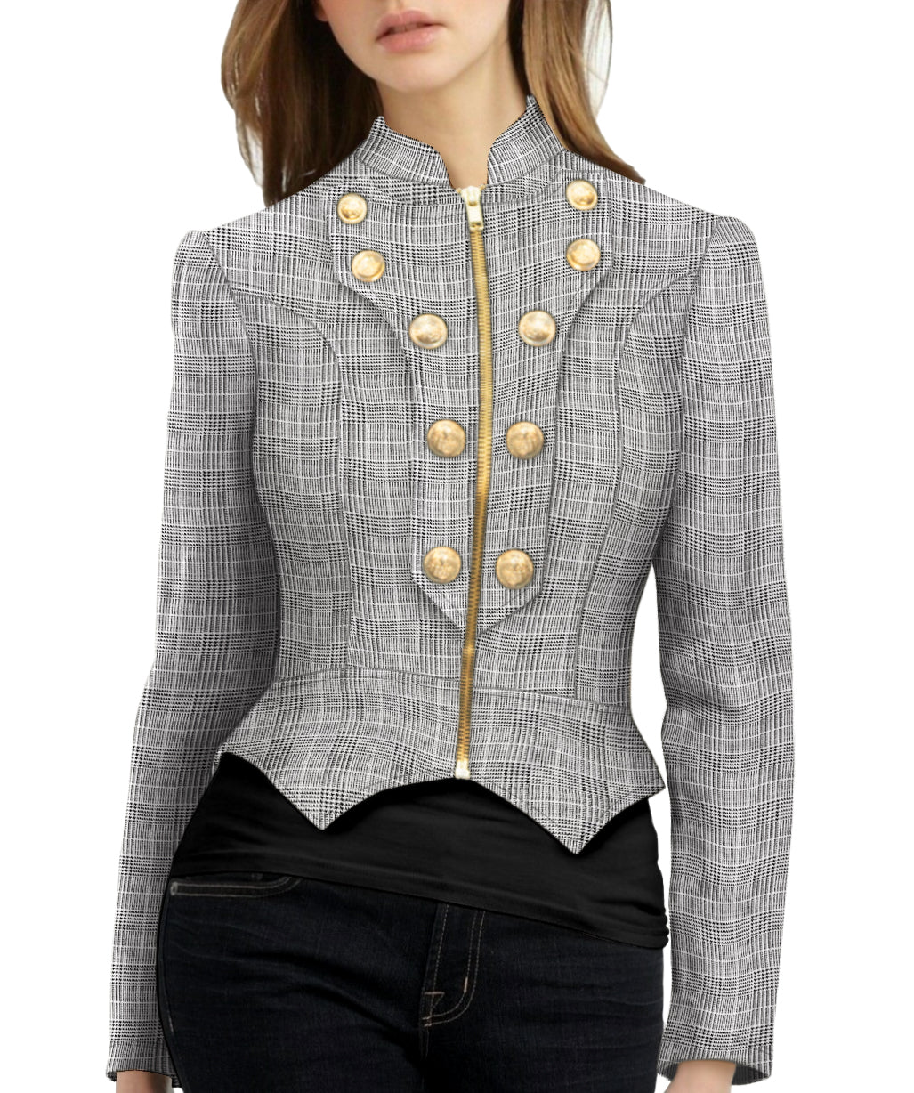 Women's Plus Millennium Zip Up Blazer Jacket